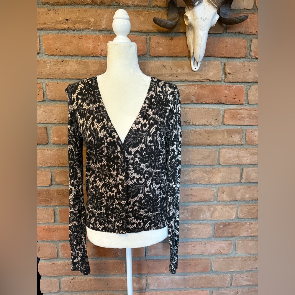 H&M Black and Cream cardigan